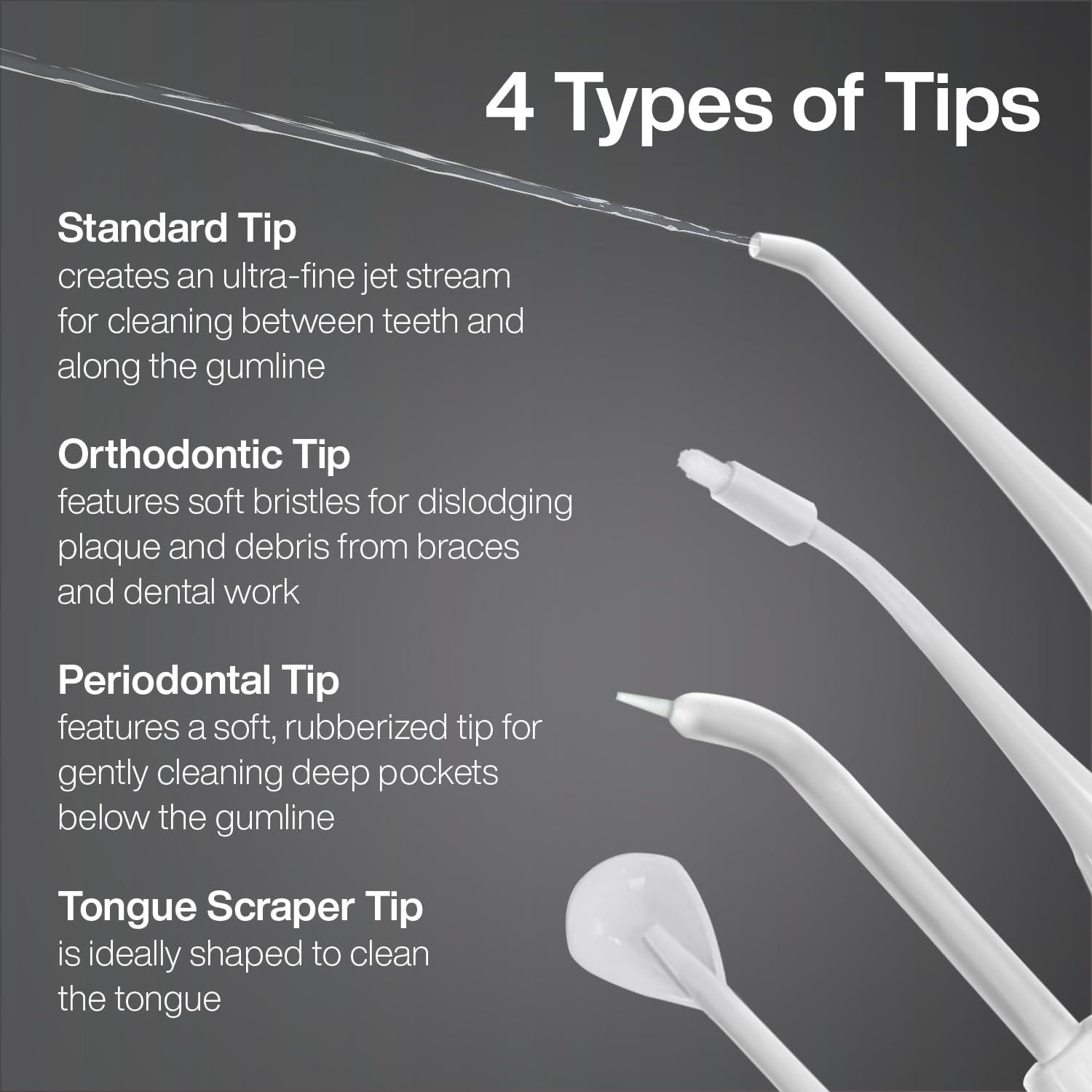 image:imageAquaSonic Aqua Flosser Cordless Rechargeable Water Flosser for Teeth Waterproof Portable Oral Irrigator for Dental Cleaning with 5 Jet Tips Braces Home TravelCharcoal Metallic
