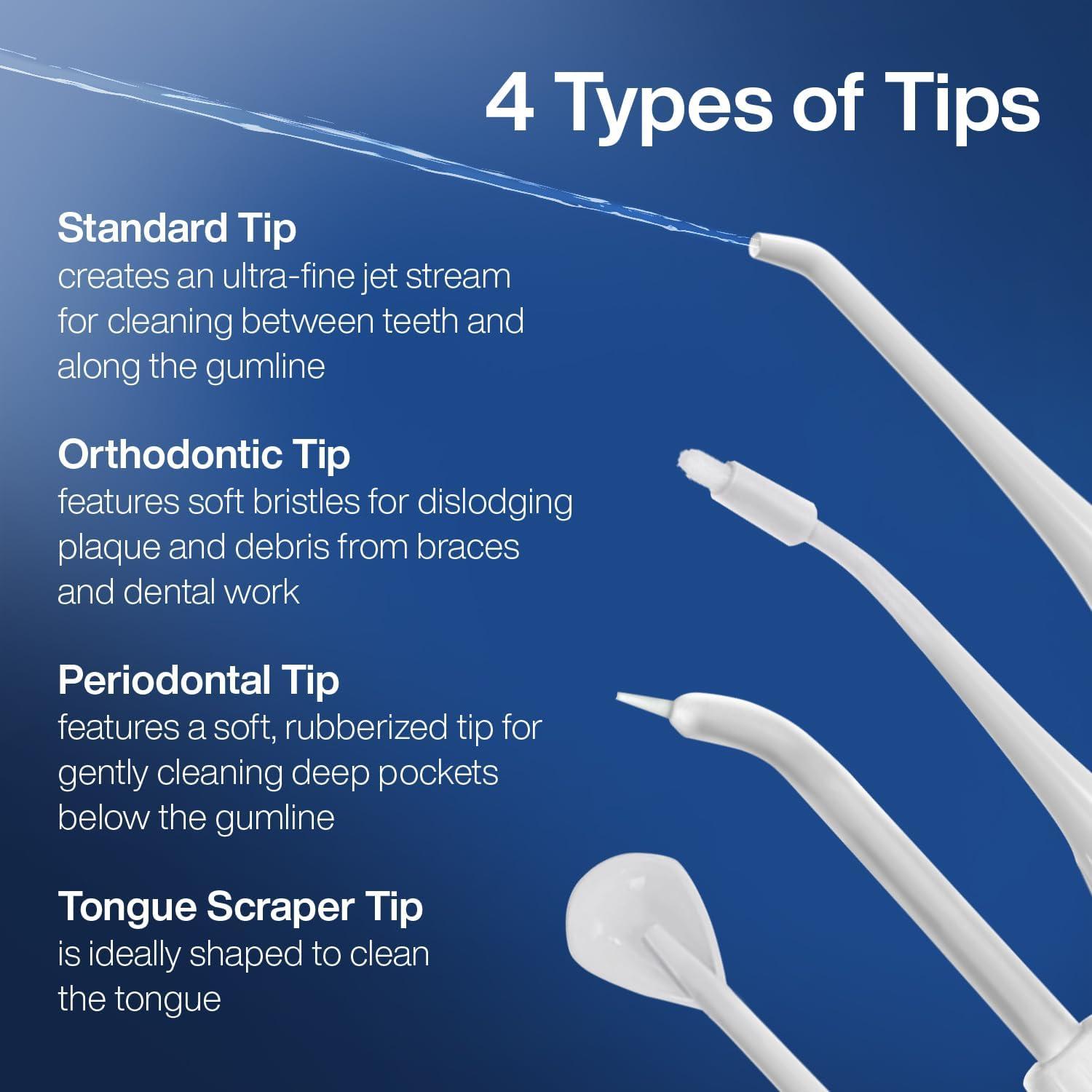 image:imageAquaSonic Aqua Flosser Cordless Rechargeable Water Flosser for Teeth Waterproof Portable Oral Irrigator for Dental Cleaning with 5 Jet Tips Braces Home TravelSapphire Blue
