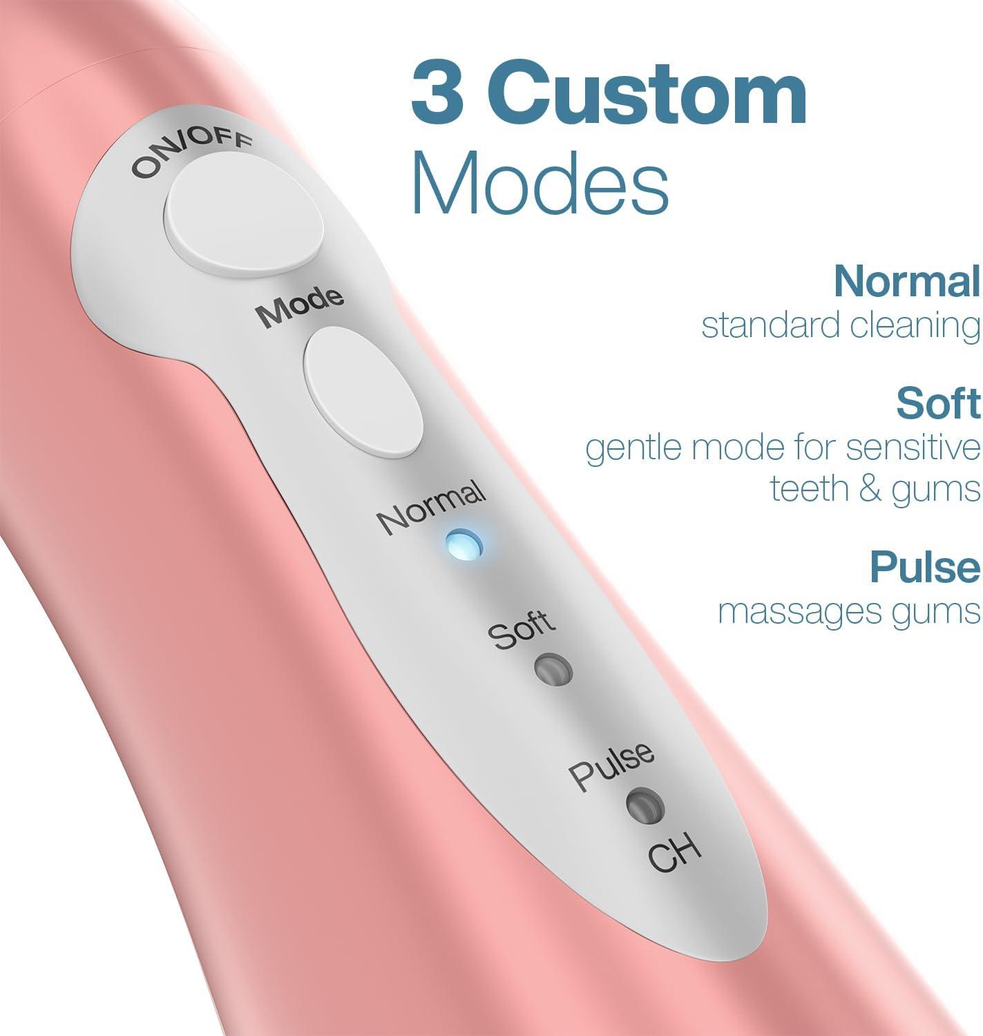 image:imageAquaSonic Aqua Flosser  Cordless Rechargeable Water Flosser for Teeth  Waterproof Portable Oral Irrigator for Dental Cleaning with 5 Jet Tips  Braces Home TravelRose Gold