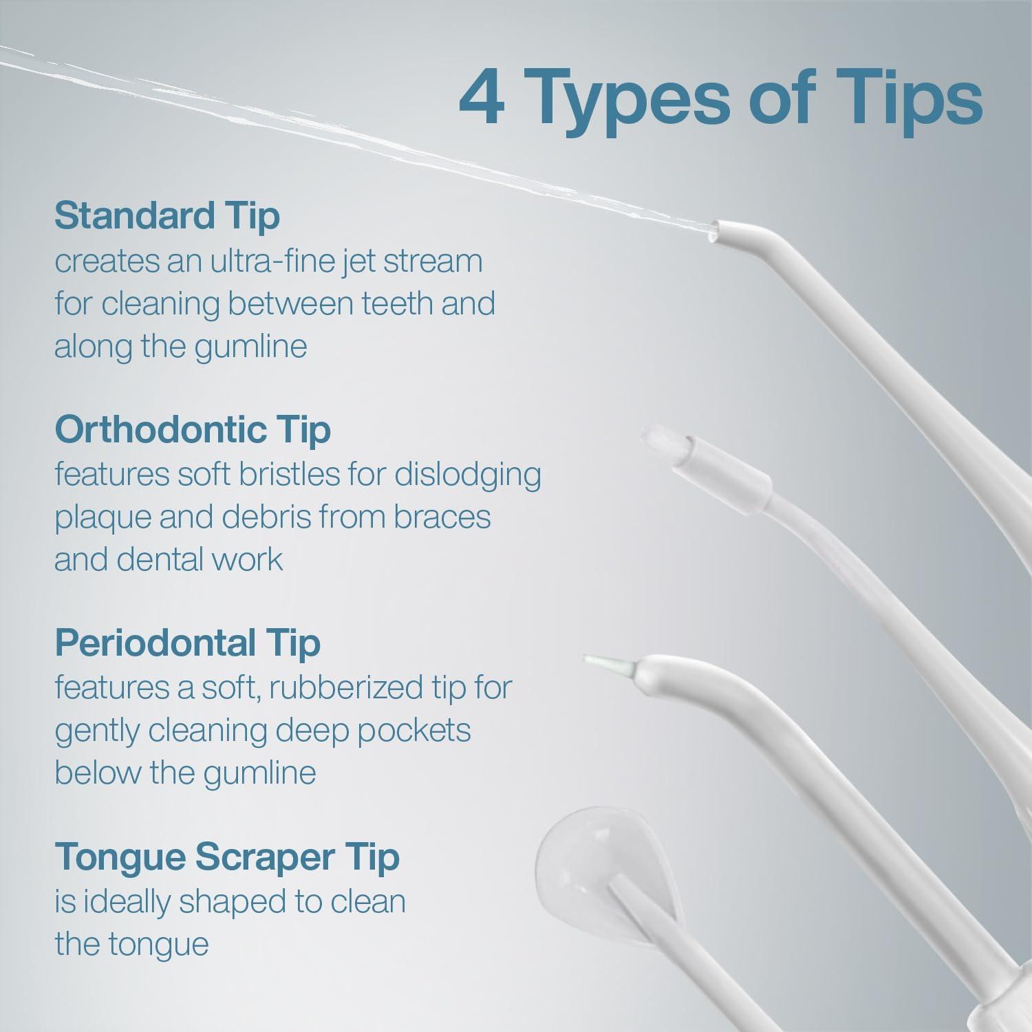 image:imageAquaSonic Aqua Flosser Cordless Rechargeable Water Flosser for Teeth Waterproof Portable Oral Irrigator for Dental Cleaning with 5 Jet Tips Braces Home TravelWhite