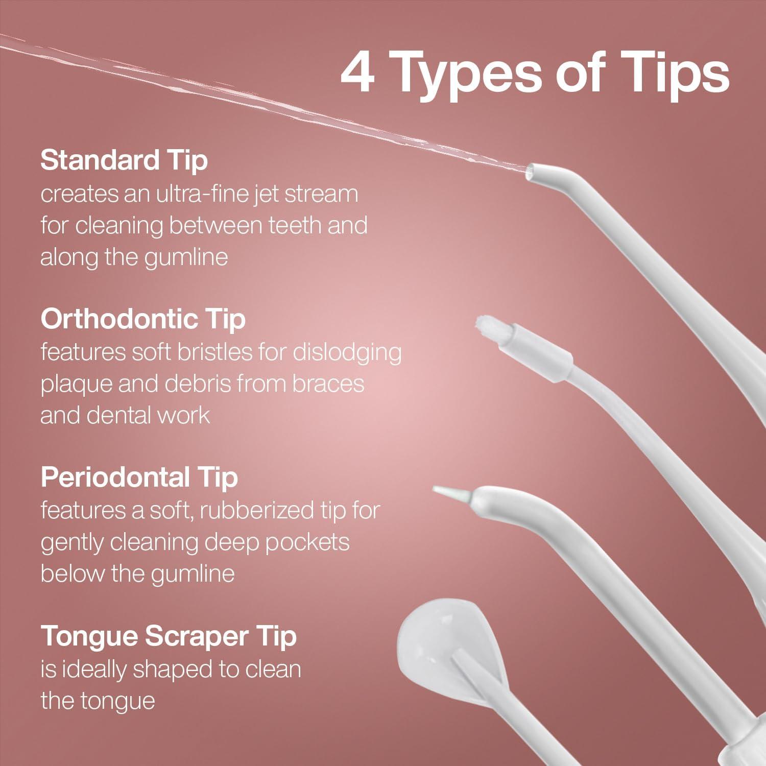 image:imageAquaSonic Aqua Flosser  Cordless Rechargeable Water Flosser for Teeth  Waterproof Portable Oral Irrigator for Dental Cleaning with 5 Jet Tips  Braces Home TravelRose Gold