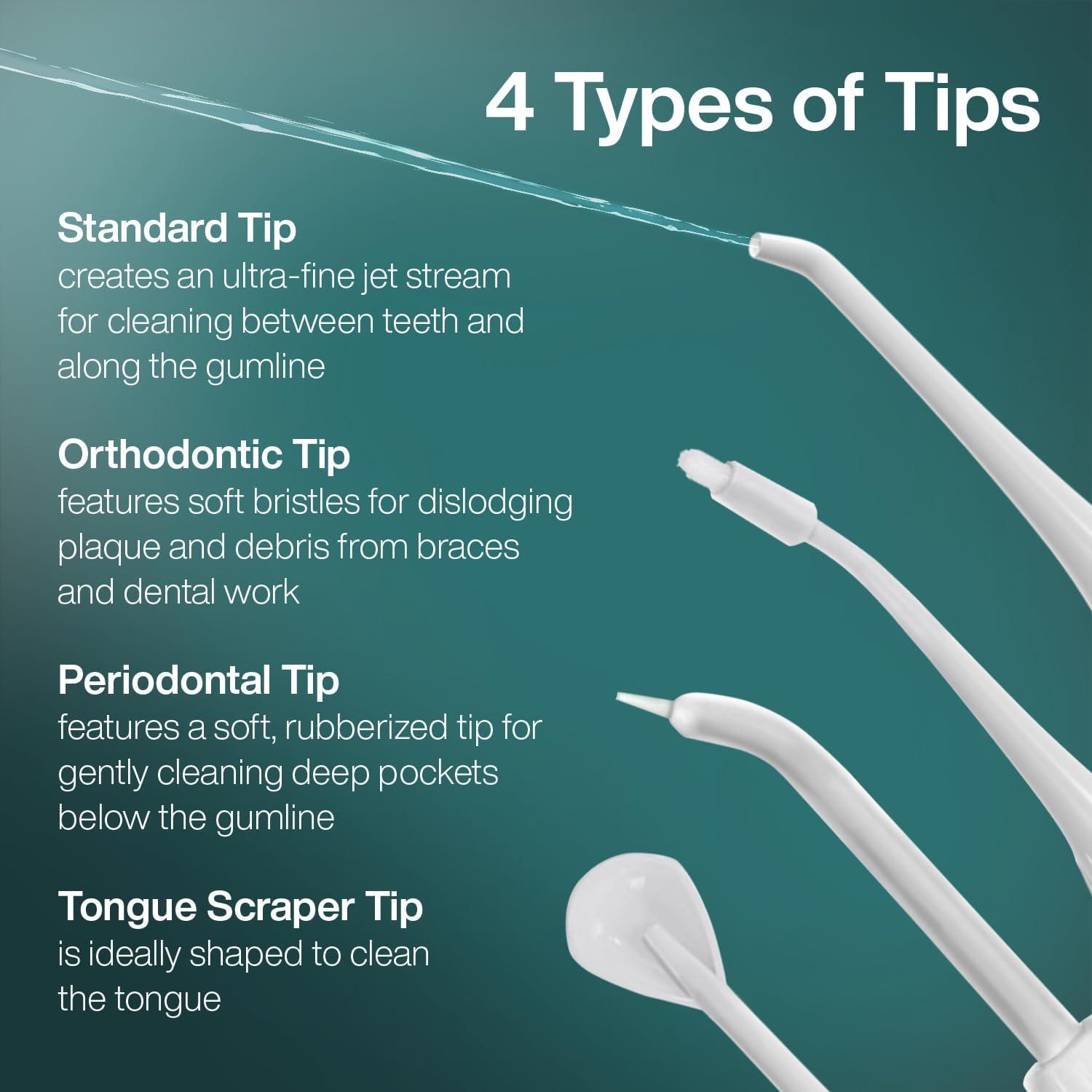 image:imageAquaSonic Aqua Flosser  Cordless Rechargeable Water Flosser for Teeth  Waterproof Portable Oral Irrigator for Dental Cleaning with 5 Jet Tips  Braces Home TravelMint Green Metallic