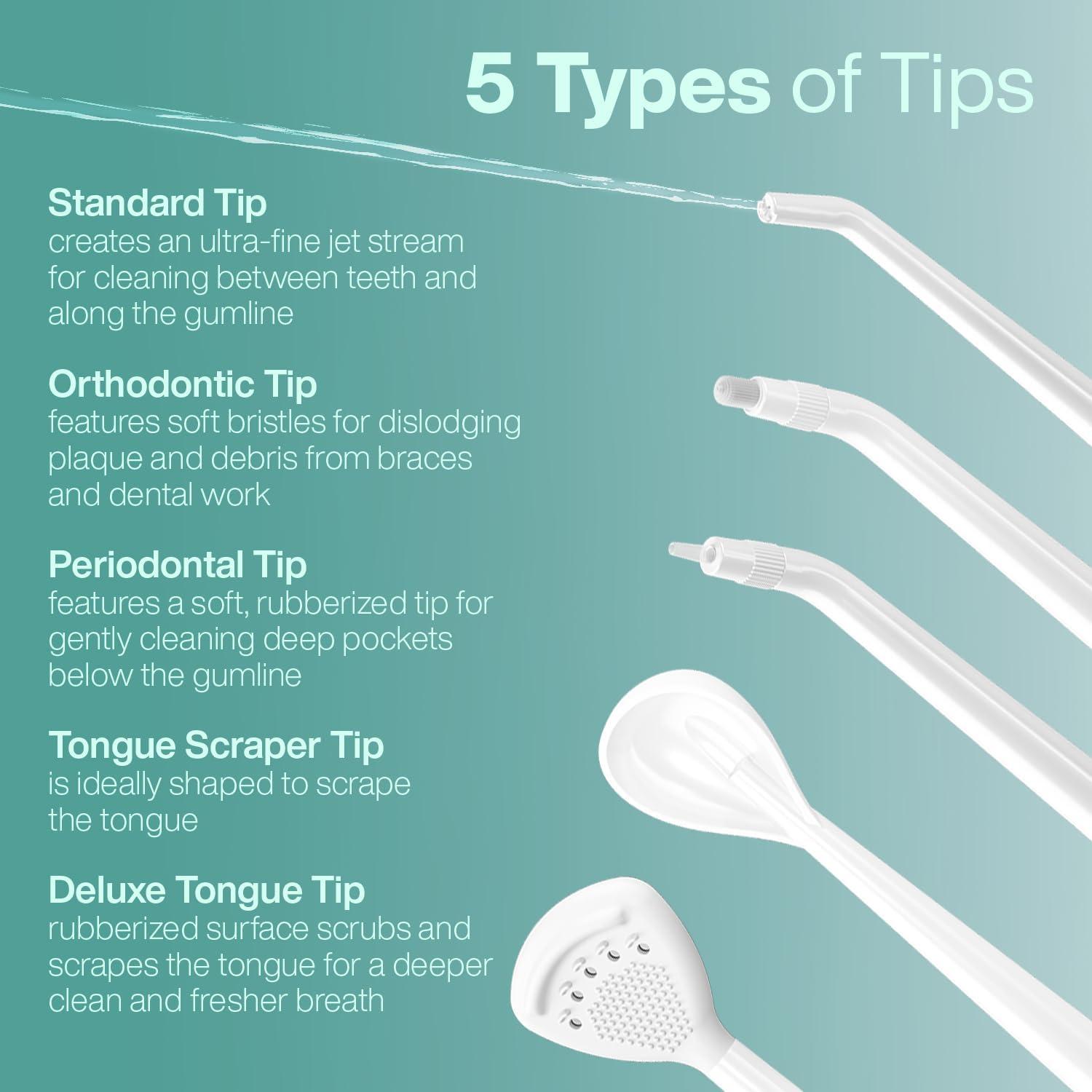 image:imageAquaSonic Aqua Flosser PRO Rechargeable Electric Cordless Water Flosser for Teeth Gums amp Tongue Waterproof Modern Design 300ml Large Tank 3 Modes 6 Jet Tips Deluxe Tongue Nozzle Optic WhiteGreen