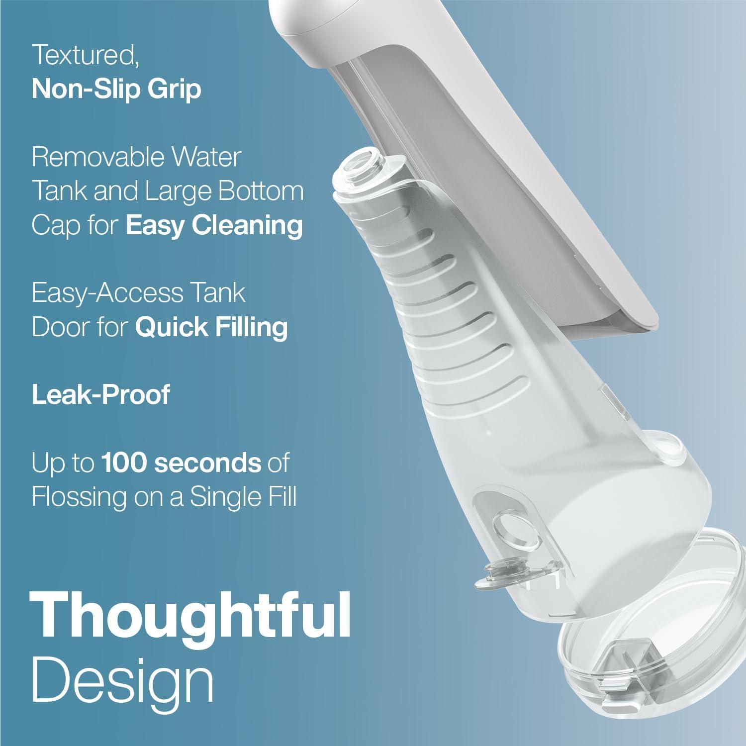 image:imageAquaSonic Aqua Flosser PRO Rechargeable Electric Cordless Water Flosser for Teeth Gums amp Tongue Waterproof Modern Design 300ml Large Tank 3 Modes 6 Jet Tips Deluxe Tongue Nozzle Optic WhiteOptic White