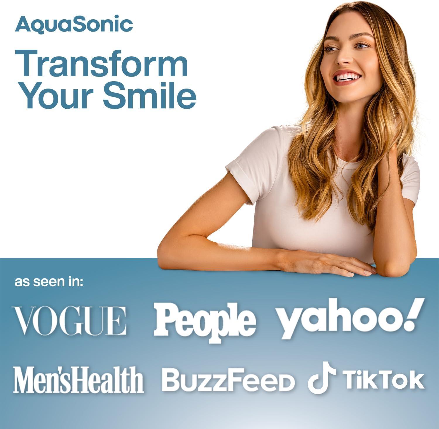 image:imageAquaSonic Genuine Aqua Flosser Replacement Tips 5 Tips 4 Types Standard Periodontal Orthodontic amp Tongue Scraper Authentic Parts BlackWhite