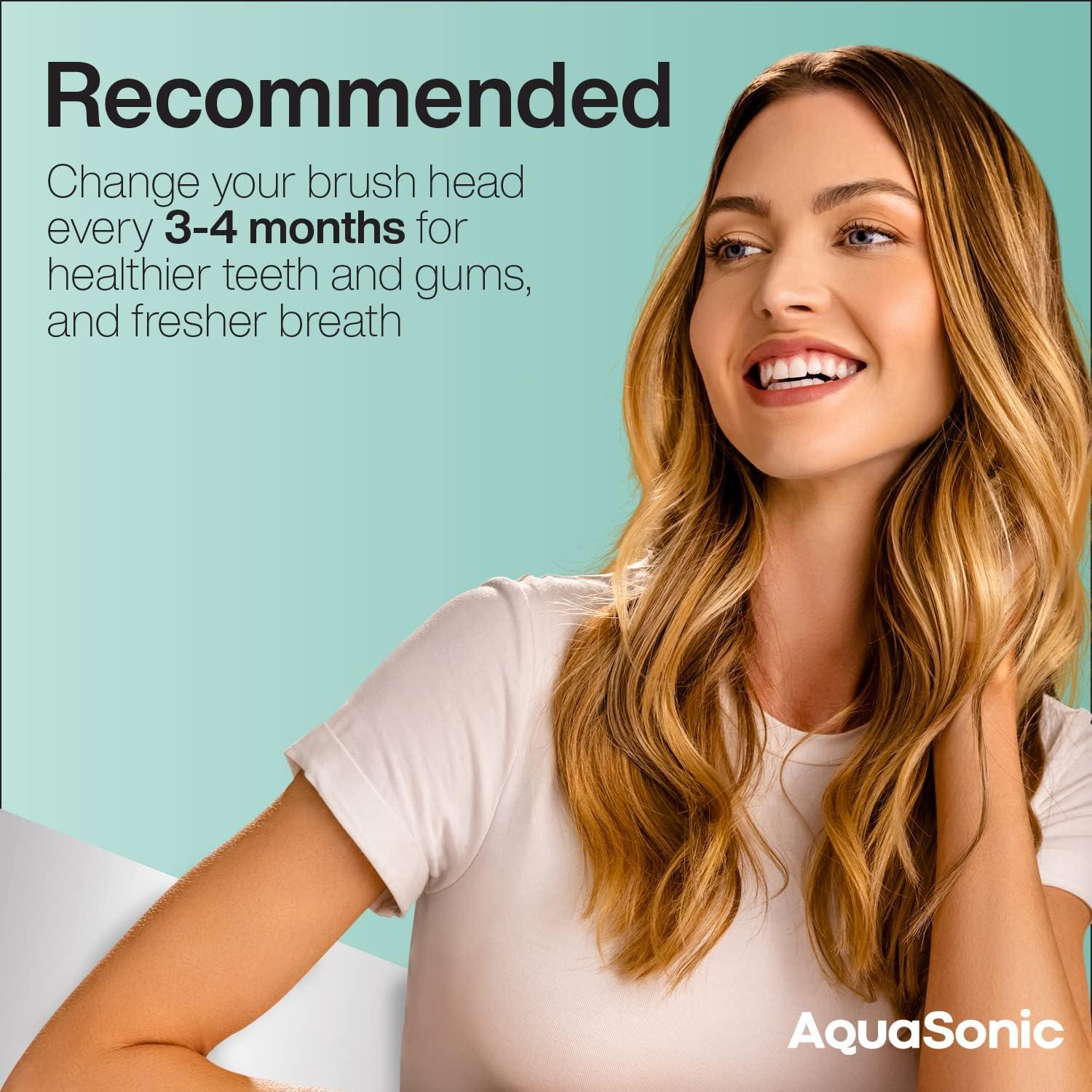 image:imageAquaSonic Genuine Icon Replacement Brush Heads Compatible with AquaSonic Icon Toothbrush 2 Brush Heads for Normal amp Sensitive Teeth OnyxMint