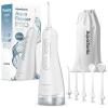 image:imageAquaSonic Aqua Flosser PRO  Rechargeable Electric Cordless Water Flosser for Teeth Gums amp Tongue  Waterproof Modern Design 300ml Large Tank 3 Modes 6 Jet Tips Deluxe Tongue Nozzle  Optic WhiteOptic White
