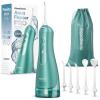image:imageAquaSonic Aqua Flosser PRO  Rechargeable Electric Cordless Water Flosser for Teeth Gums amp Tongue  Waterproof Modern Design 300ml Large Tank 3 Modes 6 Jet Tips Deluxe Tongue Nozzle  Optic WhiteGreen