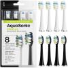 image:imageAquaSonic Genuine Duo PRO 8Pack Replacement Brush Heads  Upgraded Proflex Brush Heads for Improved Plaque Removal  ADA Accepted  Genuine AquaSonic