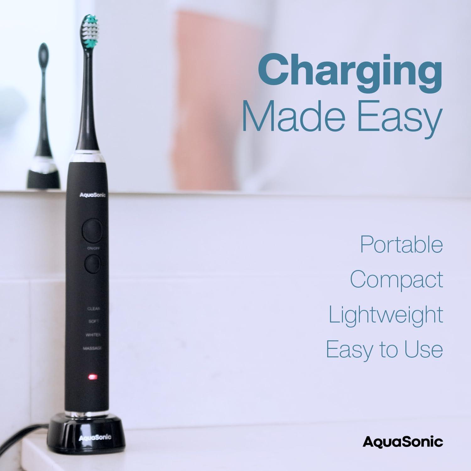 image:imageAquaSonic Electric Toothbrush Charger Conductive Charging Dock Compatible with Most AquaSonic Toothbrushes Genuine Authentic Parts WhiteBlack